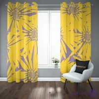 پرده پانچ طرح گل افتابگردان Sunflower کد 10