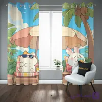 پرده پانچ طرح حیوانات پاستیلی Pastel Animals کد 10