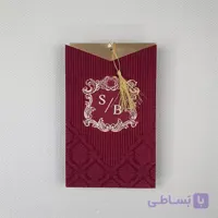 کارت عروسی جیر کلاسیک سورمه ای کد 6350