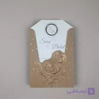 کارت عروسی فلورال گل رز سفید کد 6372