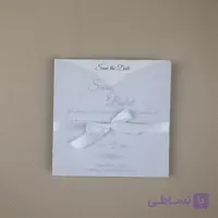 کارت عروسی کالکی برجسته سفید کد 6368