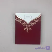 کارت عروسی کلاسیک طلاکوب جیر زرشکی کد 6339