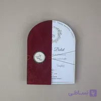 کارت عروسی گنبدی جیر سورمه ای کد 6361