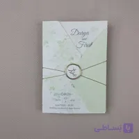 کارت عروسی فلورال رنگی سبز کد 6353
