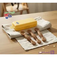 ست 3 عددی قاشق سیلیکونی نوزاد پری اسپون با قاب