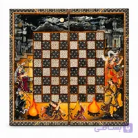 تخته نرد با نگارگری چهارشنبه سوری کار دست استاد 50