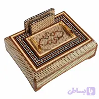 جاقلمی جعبه‌دار رومیزی خاتم کندویی