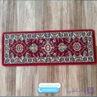 فرش راه پله تکی طرح افشان قرمز (لاکی)