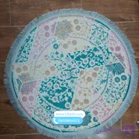 فرش دایره طرح فانتزی جدید گلبرجسته کد 1080