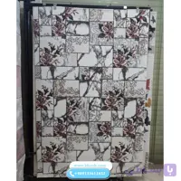 فرش فانتزی اتاق خواب با گل صورتی سایز 6 متری
