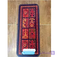 گلیم پله قرمز طرح بلوچ به همراه ست پاگرد