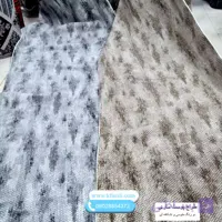 فرش کناره پشت لاتکس طرح پوست ماری طوسی و نسکافه ای