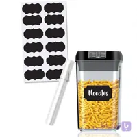 برچسب ادویه و حبوبات مشکی 24 عددی + ماژیک سایز متوسط