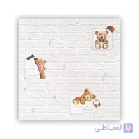 دیوار پوش فومی طرح خرس آجری کد 73-3
