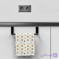 آویز کابینتی حوله و دستمال مشکی کد AV022