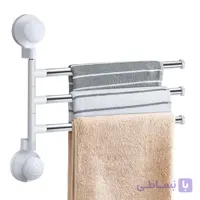 آویز حوله 3 شاخه ساکشن دار آشپزخانه و سرویس بهداشتی