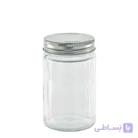 جاحبوباتی شیشه ای استوانه ای درب کانتینری سایز 4 کد 11