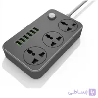 سه راهی برق شارژر دار  6USB AUTO MAX 3.4A