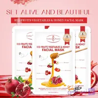 ماسک صورت عسل و میوه های قرمز aichun beauty