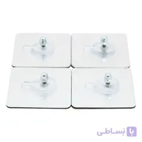 چسبک نگهدارنده تابلو قفسه و قاب عکس 4 عددی (میخ چسبی)