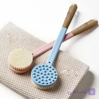 لیف دسته دار چوبی دسته بلند حمام و لیف پشت شور 2کاره مدل WS-009