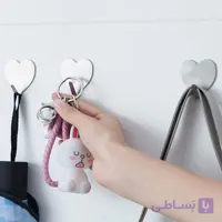 آویز دیواری استیل طرح قلب 6 عددی