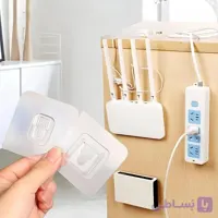 میخ دیواری و قلاب چسبی دوطرفه بسته 3 عددی