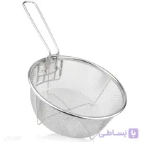 سبد سرخ کن استیل و سبد آبکش دسته تاشو مدل گرد