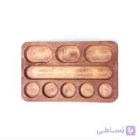 ظرف مزه خوری چوبی مدل مستطیل 9 خانه کد 16