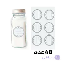 برچسب خام حبوبات و ادویه ضدآب 48 عددی (طرح مستطیل)