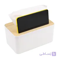 جا دستمال کاغذی 200 برگ درب بامبو