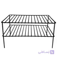 راف 2 طبقه فلزی عادل ADEL سفید و مشکی