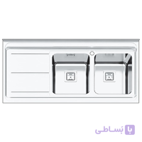 سینک ظرفشویی روکار ایلیا استیل کد 1084 فانتزی