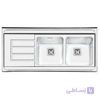 سینک ظرفشویی روکار ایلیا استیل کد 1083 فانتزی