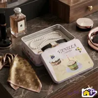 قوطی فلزی کاربردی مستطیل تخت مدل کاپ کیک