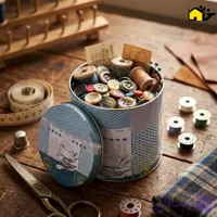 قوطی فلزی استوانه درب دار مدل نیویورک (تکی)
