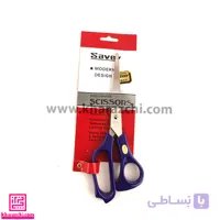 قیچی savey دسته رنگی – آبی کاربنی