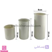 قالب پلاستیکی شمع کد 12 استوانه سه سایز – 8 سانت