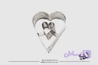 قالب دونات طرح قلب استیل