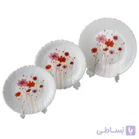 سرویس غذاخوری 18 پارچه لومینارک طرح کانتری فلاورز