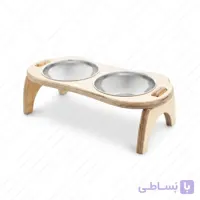 ظرف غذای کامپلای وود نیناپت مدل پلاتو سایز ۳ NinaPet Plato Wooden Bowl