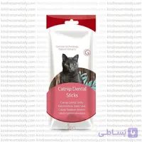تشویقی چوبی گربه بایولاین با طعم کت نیپ Bioline Dental Cat Chew with Catnip بسته ۵ عددی