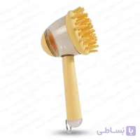 براش حمام مخزن دار مناسب شامپو و ماساژ بدن سگ و گربه مدل Bath Brush with Soap Dispenser یک عدد