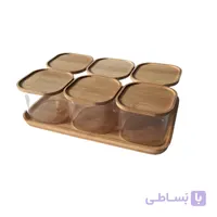 ست آجیل خوری بامبو اولالا شش عددی 7156