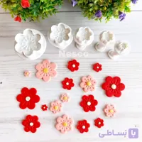 کاتر فشاری شش گلبرگ نقطه دار5 عددی