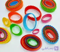 کاتر بیضی ساده و دالبر رنگی 6تیکه