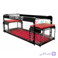 فوتبال نشسته فلزی مشکی‌ قرمز