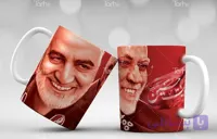 لیوان سرامیکی با طرح  سردار سلیمانی و شهید ابومهدی المهندس با شناسه 17502
