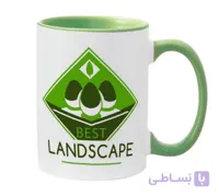 چاپ عکس دلخواه روی لیوان سفید دسته داخل سبز با شناسه 8632