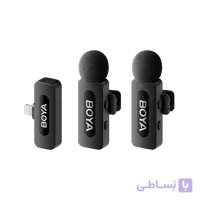 میکروفون یقه ای بویا مدل BY-V2 V2.0 BOYA ا دو مخاطب با پورت لایتنینگ